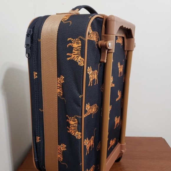 Blue and Tan Dog Print Backpack with Durable Fabric - Picture 4 of 12